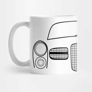 Facel Vega HK500 1960s classic car black outline graphic Mug